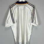 Shop 1998/00 REAL MADRID HOME SHIRT (L) ADIDAS, classic football shirts, vintage football shirts & retro soccer jerseys at Cult Kits