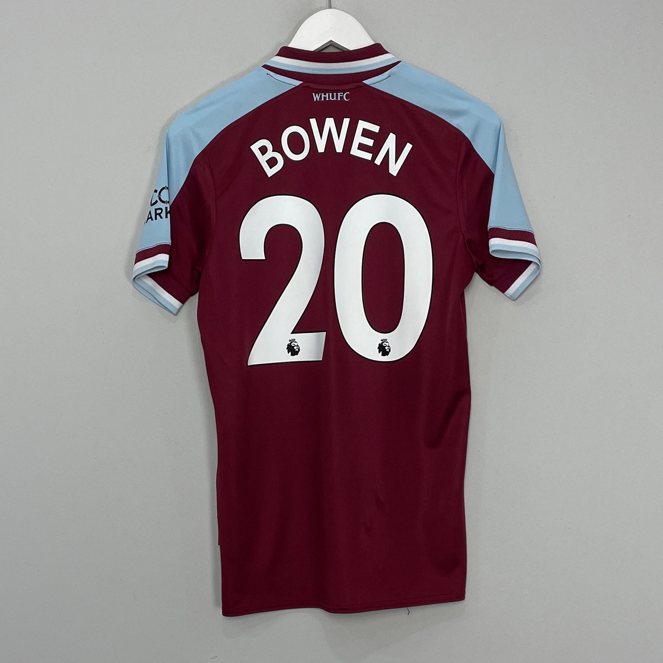 Shop 2021/22 WEST HAM BOWEN #20 HOME SHIRT (S) UMBRO, classic football shirts, vintage football shirts & retro soccer jerseys at Cult Kits