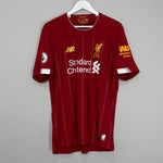 Shop 2019/20 LIVERPOOL M.SALAH #11 HOME SHIRT (L) NEW BALANCE, classic football shirts, vintage football shirts & retro soccer jerseys at Cult Kits