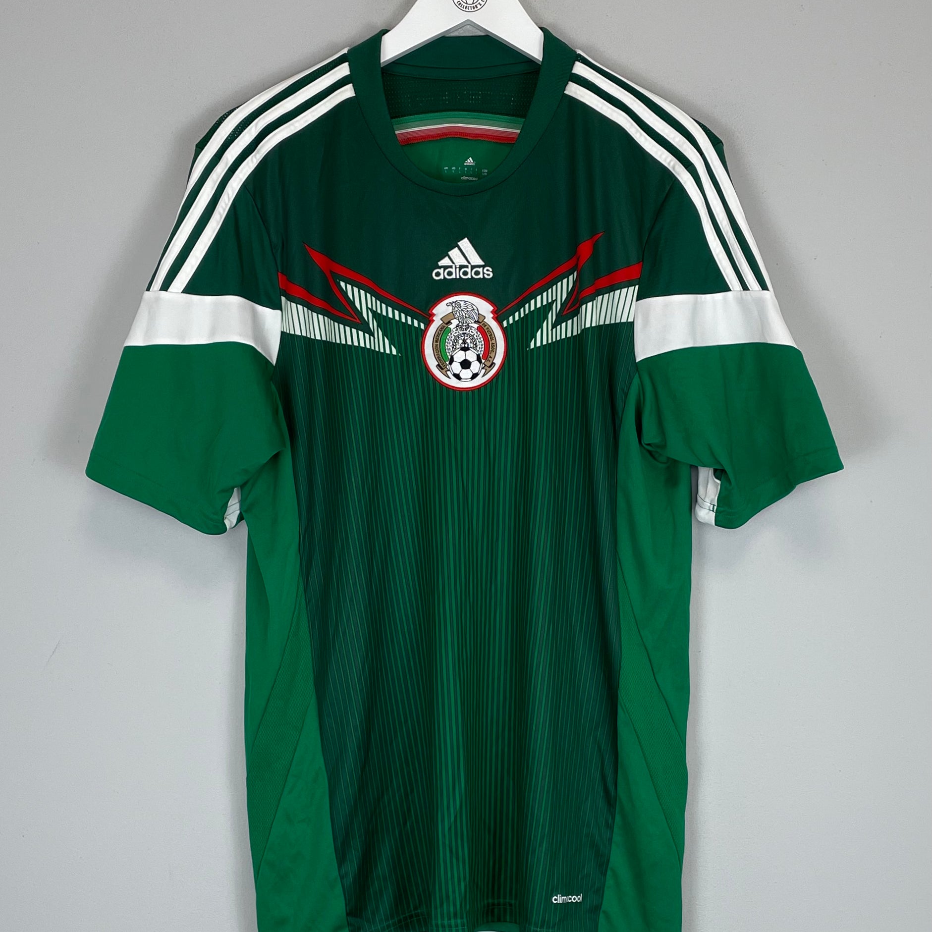 Shop 2014/15 MEXICO HOME SHIRT (L) ADIDAS, classic football shirts, vintage football shirts & retro soccer jerseys at Cult Kits