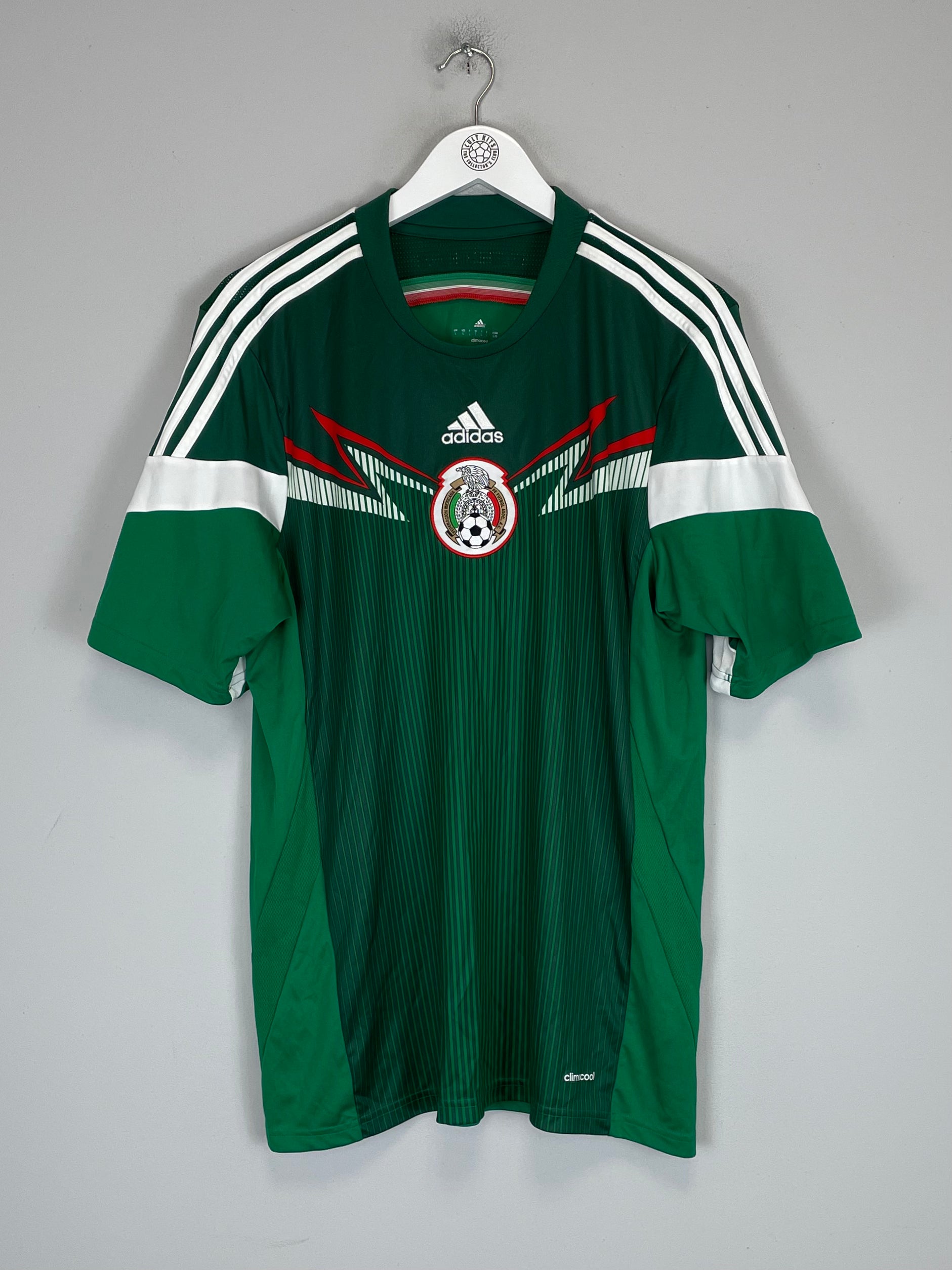Shop 2014/15 MEXICO HOME SHIRT (L) ADIDAS, classic football shirts, vintage football shirts & retro soccer jerseys at Cult Kits