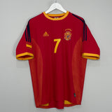 2002/04 SPAIN RAUL #7 HOME SHIRT (M) ADIDAS