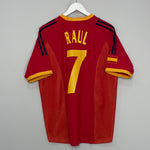2002/04 SPAIN RAUL #7 HOME SHIRT (M) ADIDAS