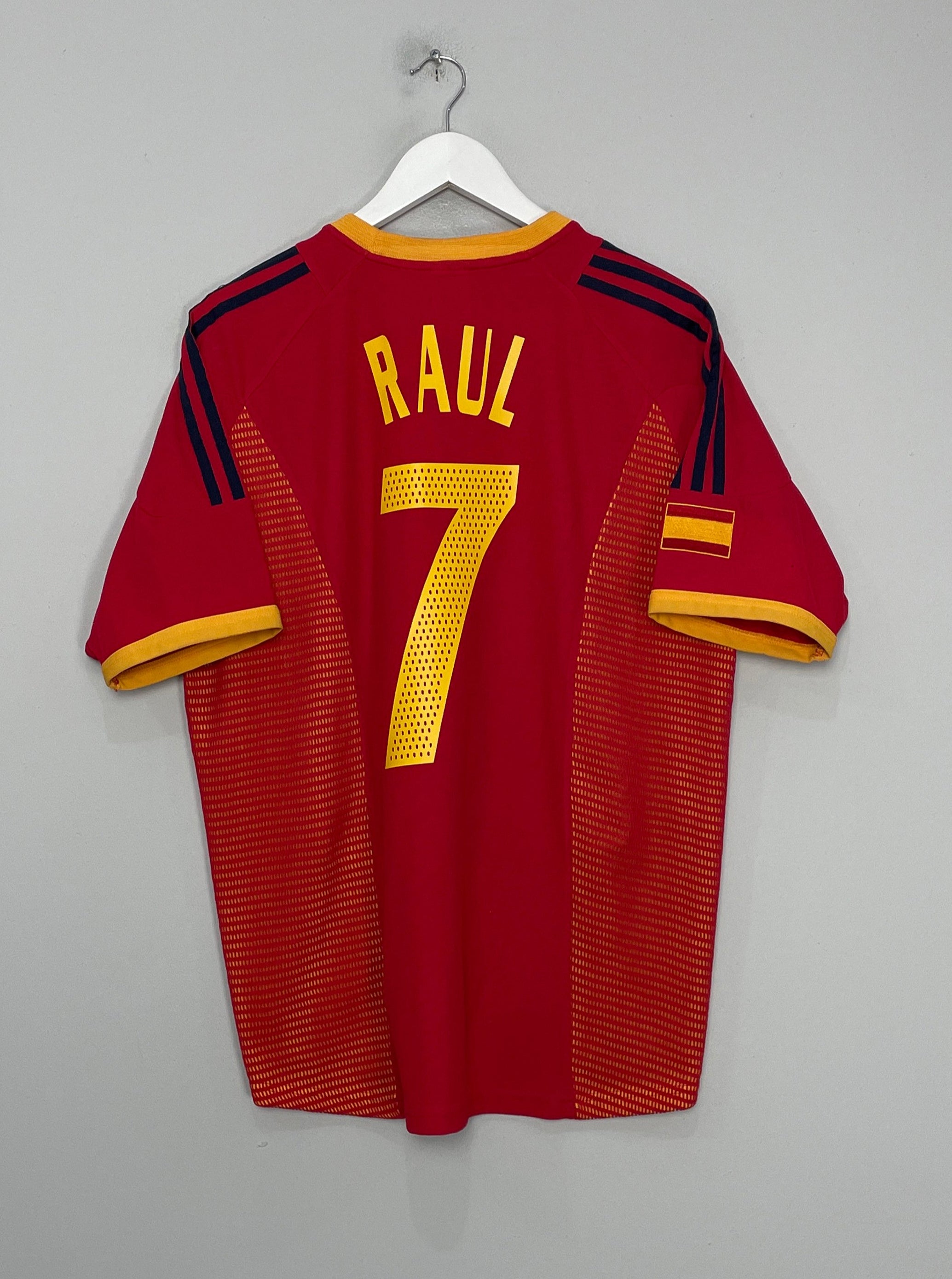 Shop 2002/04 SPAIN RAUL #7 HOME SHIRT (M) ADIDAS, classic football shirts, vintage football shirts & retro soccer jerseys at Cult Kits