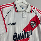 Shop 1995/96 RIVER PLATE HOME SHIRT (L) ADIDAS, classic football shirts, vintage football shirts & retro soccer jerseys at Cult Kits