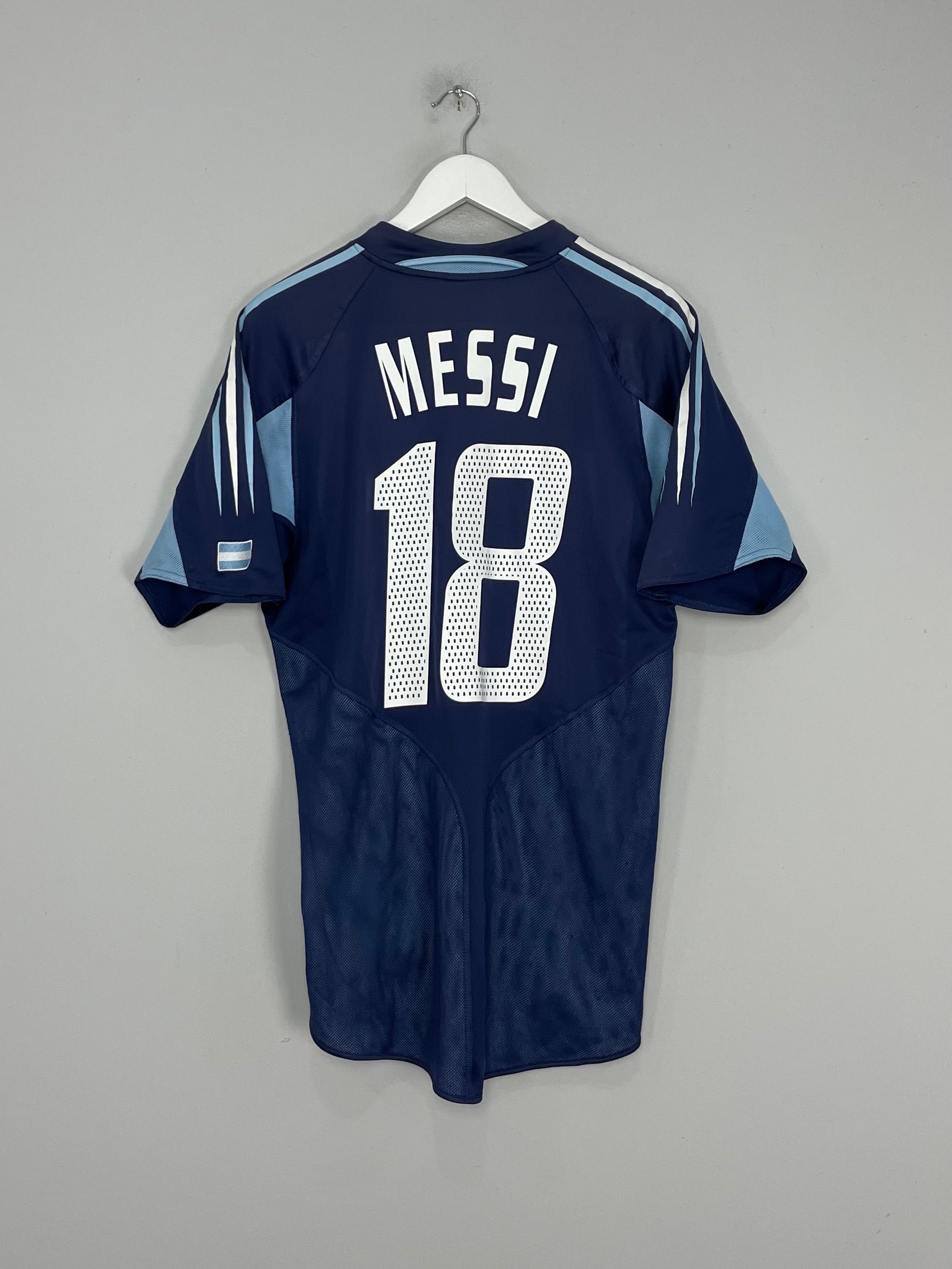 Shop 2004/05 ARGENTINA MESSI #18 AWAY SHIRT (M) ADIDAS, classic football shirts, vintage football shirts & retro soccer jerseys at Cult Kits