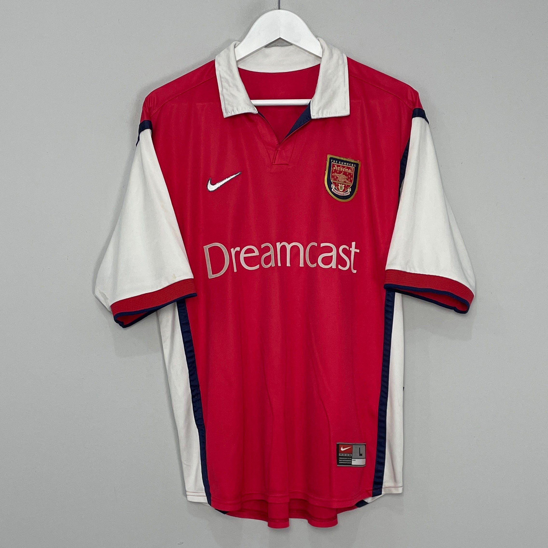 Shop 1999/00 ARSENAL HOME SHIRT (L) NIKE, classic football shirts, vintage football shirts & retro soccer jerseys at Cult Kits