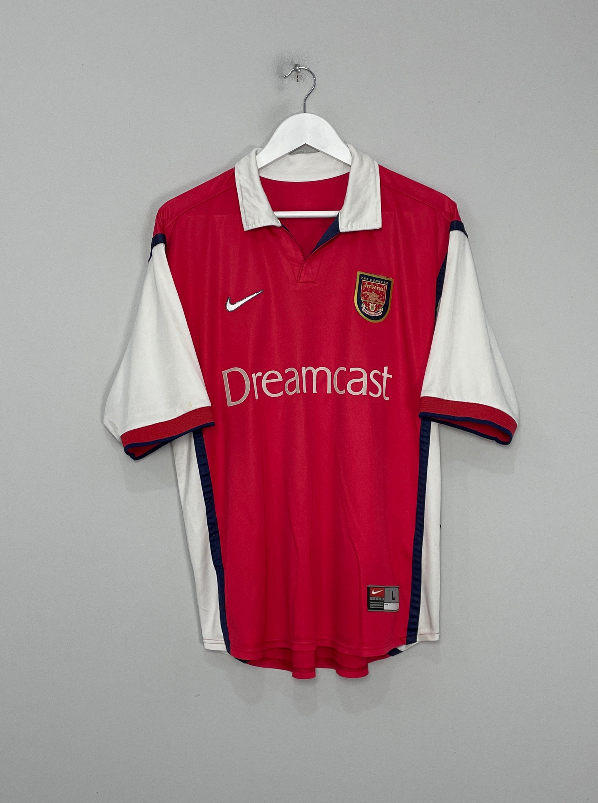 Shop 1999/00 ARSENAL HOME SHIRT (L) NIKE, classic football shirts, vintage football shirts & retro soccer jerseys at Cult Kits