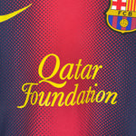 Shop 2012/13 BARCELONA MESSI #10 L/S HOME SHIRT (L) NIKE, classic football shirts, vintage football shirts & retro soccer jerseys at Cult Kits