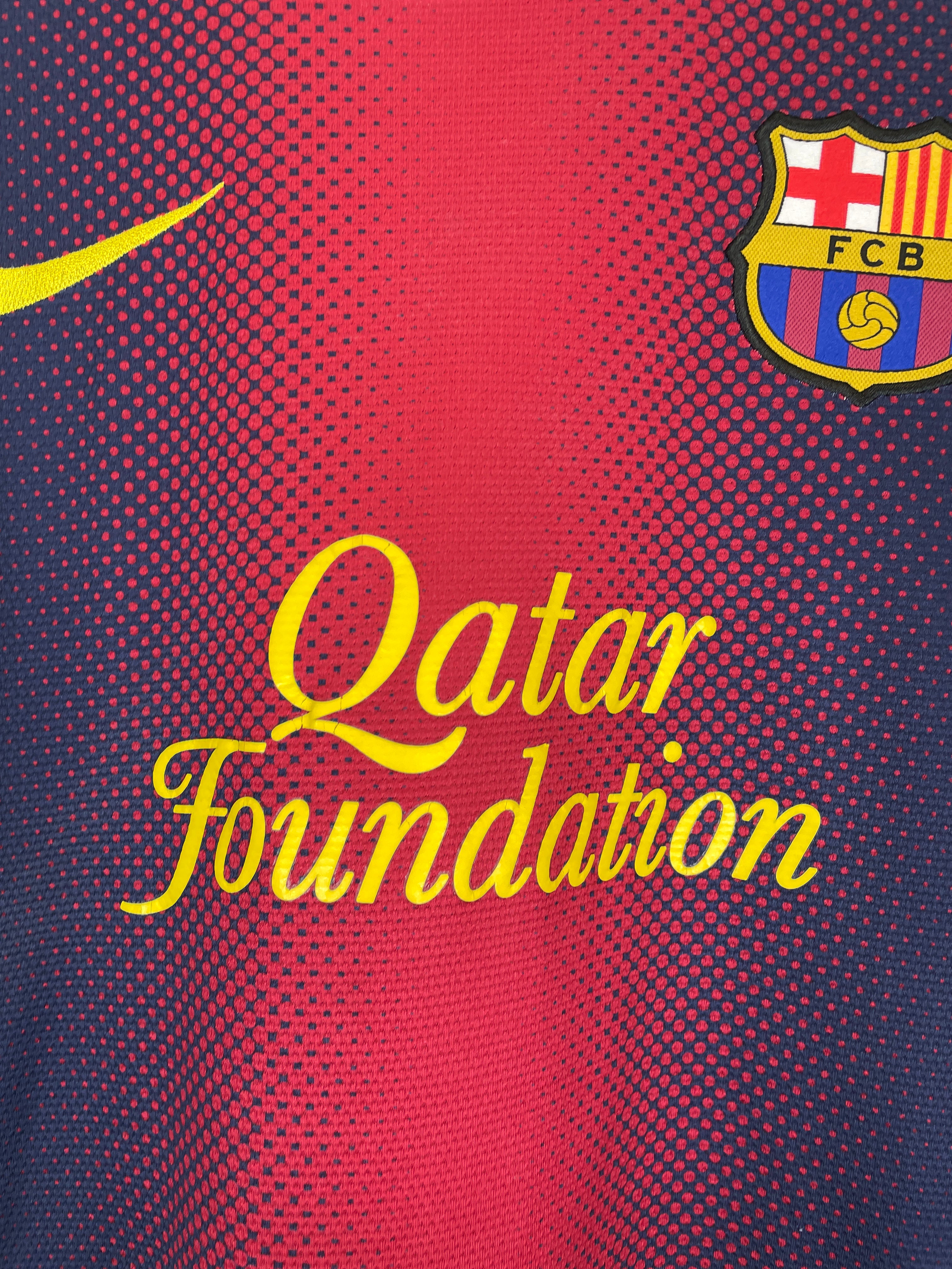 Shop 2012/13 BARCELONA MESSI #10 L/S HOME SHIRT (L) NIKE, classic football shirts, vintage football shirts & retro soccer jerseys at Cult Kits
