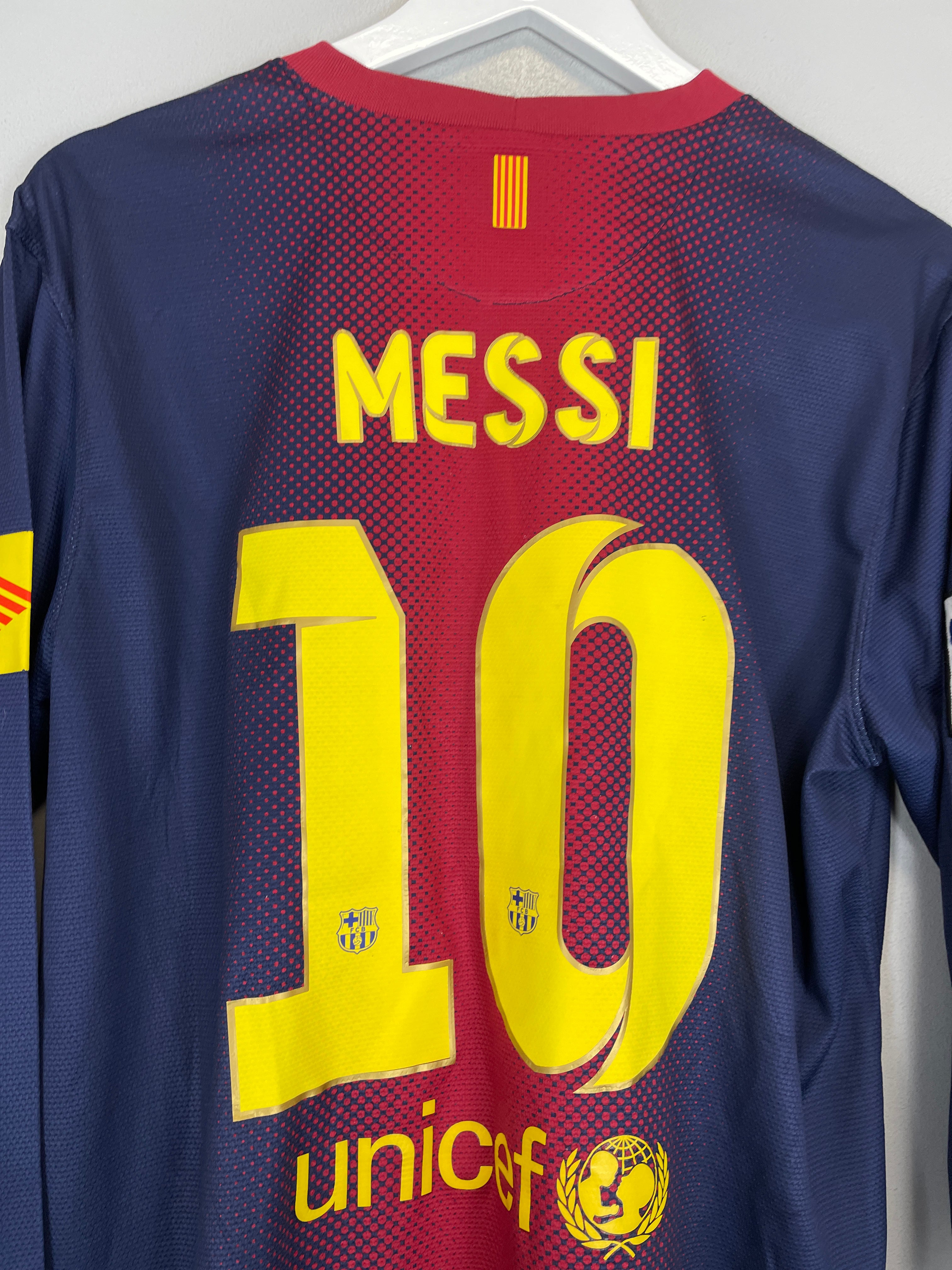 Shop 2012/13 BARCELONA MESSI #10 L/S HOME SHIRT (L) NIKE, classic football shirts, vintage football shirts & retro soccer jerseys at Cult Kits