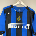 Shop 2004/05 INTER MILAN ADRIANO #10 HOME SHIRT (L) NIKE, classic football shirts, vintage football shirts & retro soccer jerseys at Cult Kits