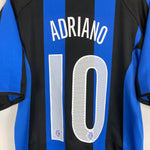 Shop 2004/05 INTER MILAN ADRIANO #10 HOME SHIRT (L) NIKE, classic football shirts, vintage football shirts & retro soccer jerseys at Cult Kits