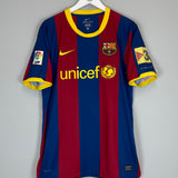Shop 2010/11 BARCELONA DAVID VILLA #7 HOME SHIRT (L) NIKE, classic football shirts, vintage football shirts & retro soccer jerseys at Cult Kits