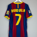Shop 2010/11 BARCELONA DAVID VILLA #7 HOME SHIRT (L) NIKE, classic football shirts, vintage football shirts & retro soccer jerseys at Cult Kits