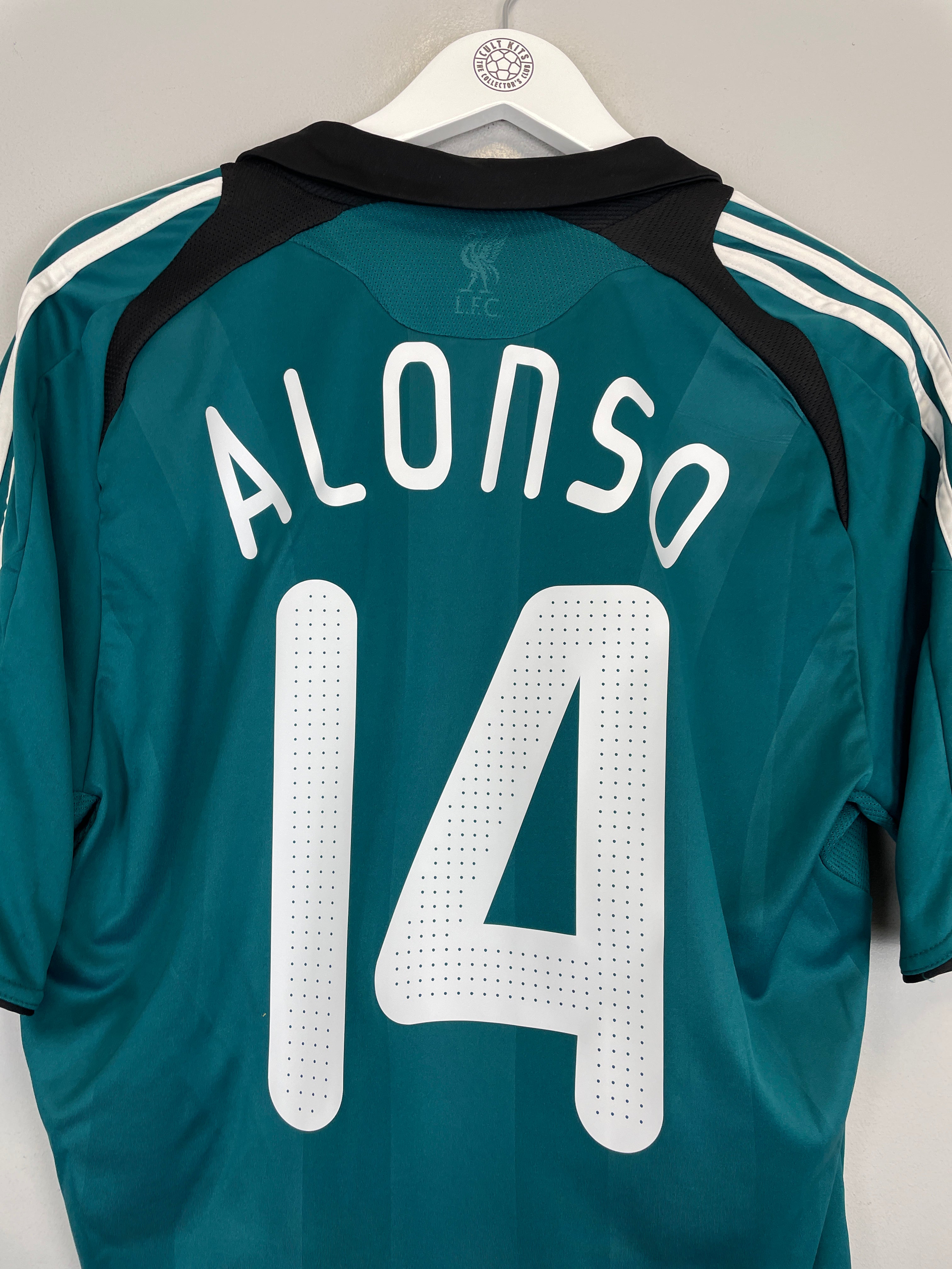 Shop 2008/09 LIVERPOOL ALONSO #14 AWAY SHIRT (L) ADIDAS, classic football shirts, vintage football shirts & retro soccer jerseys at Cult Kits