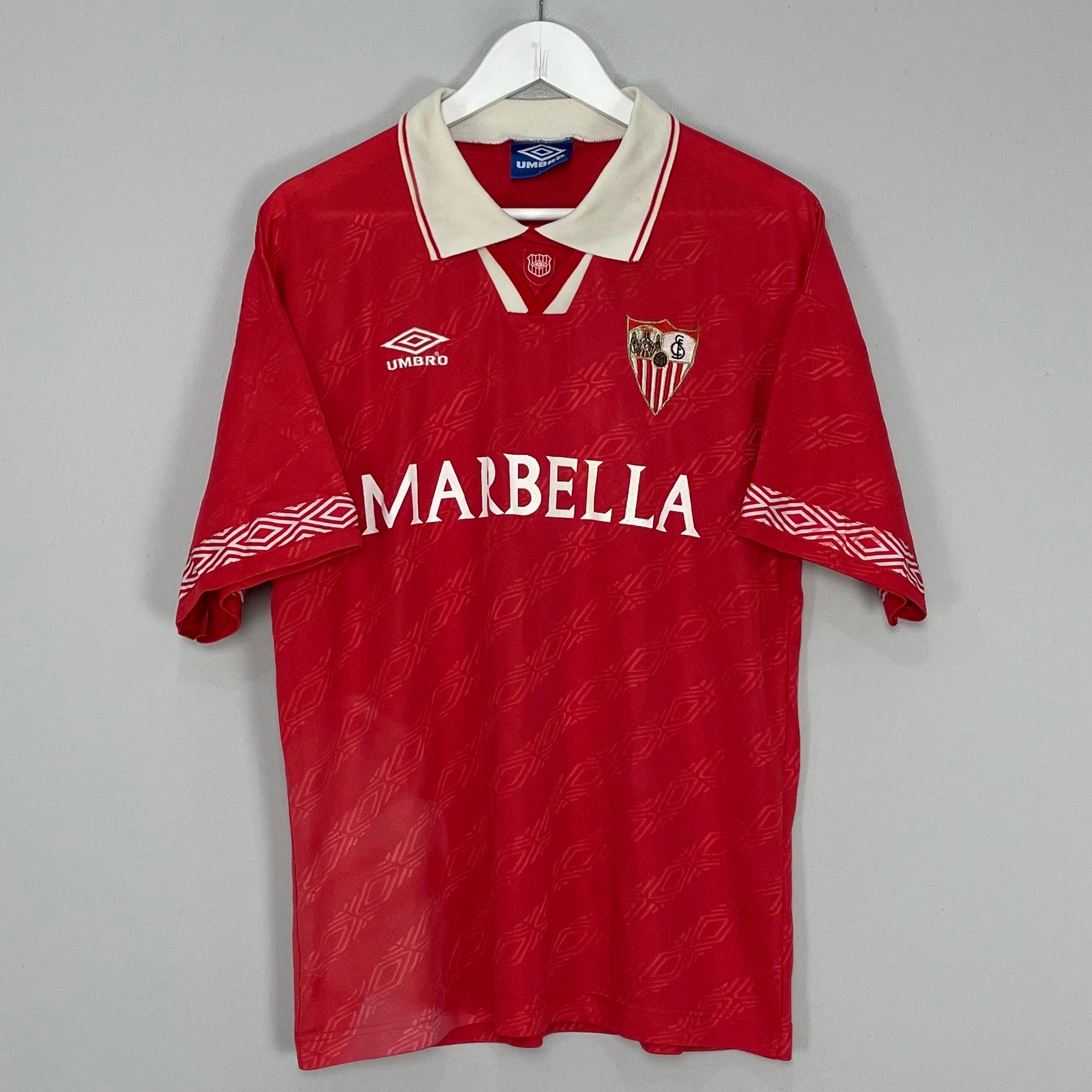 Shop 1994/96 SEVILLA AWAY SHIRT (L) UMBRO, classic football shirts, vintage football shirts & retro soccer jerseys at Cult Kits