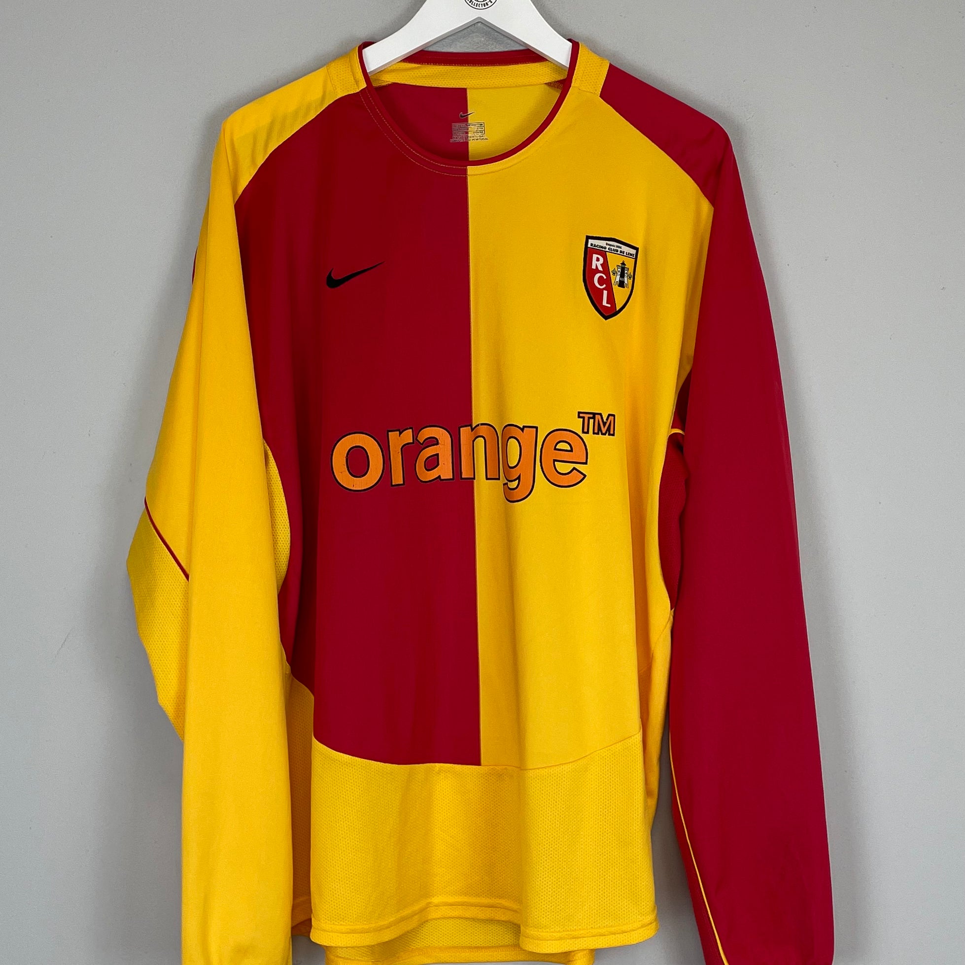 Shop 2003/04 RC LENS L/S HOME SHIRT (XL) NIKE, classic football shirts, vintage football shirts & retro soccer jerseys at Cult Kits