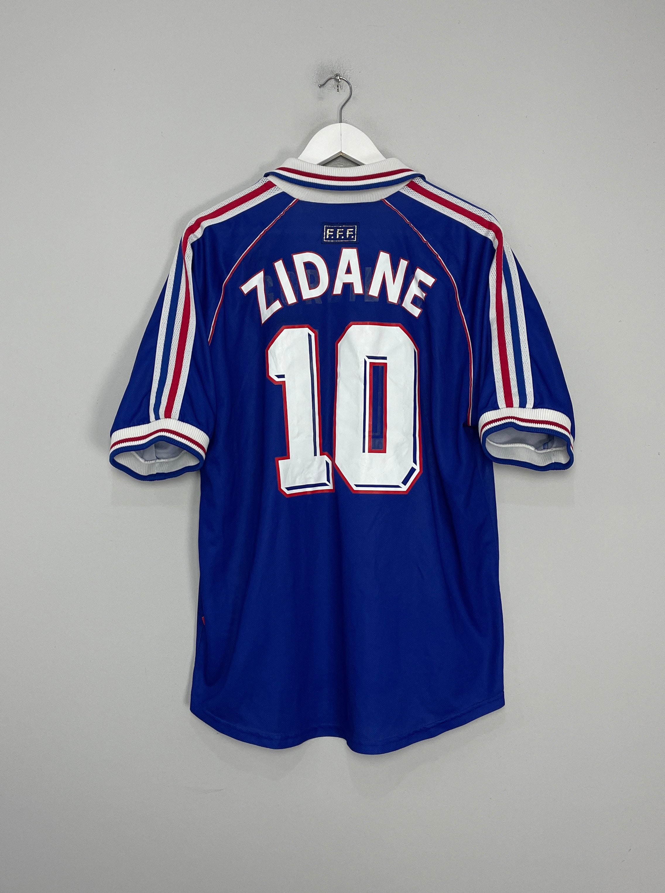 Shop 1998/00 FRANCE ZIDANE #10 HOME SHIRT (L) ADIDAS, classic football shirts, vintage football shirts & retro soccer jerseys at Cult Kits