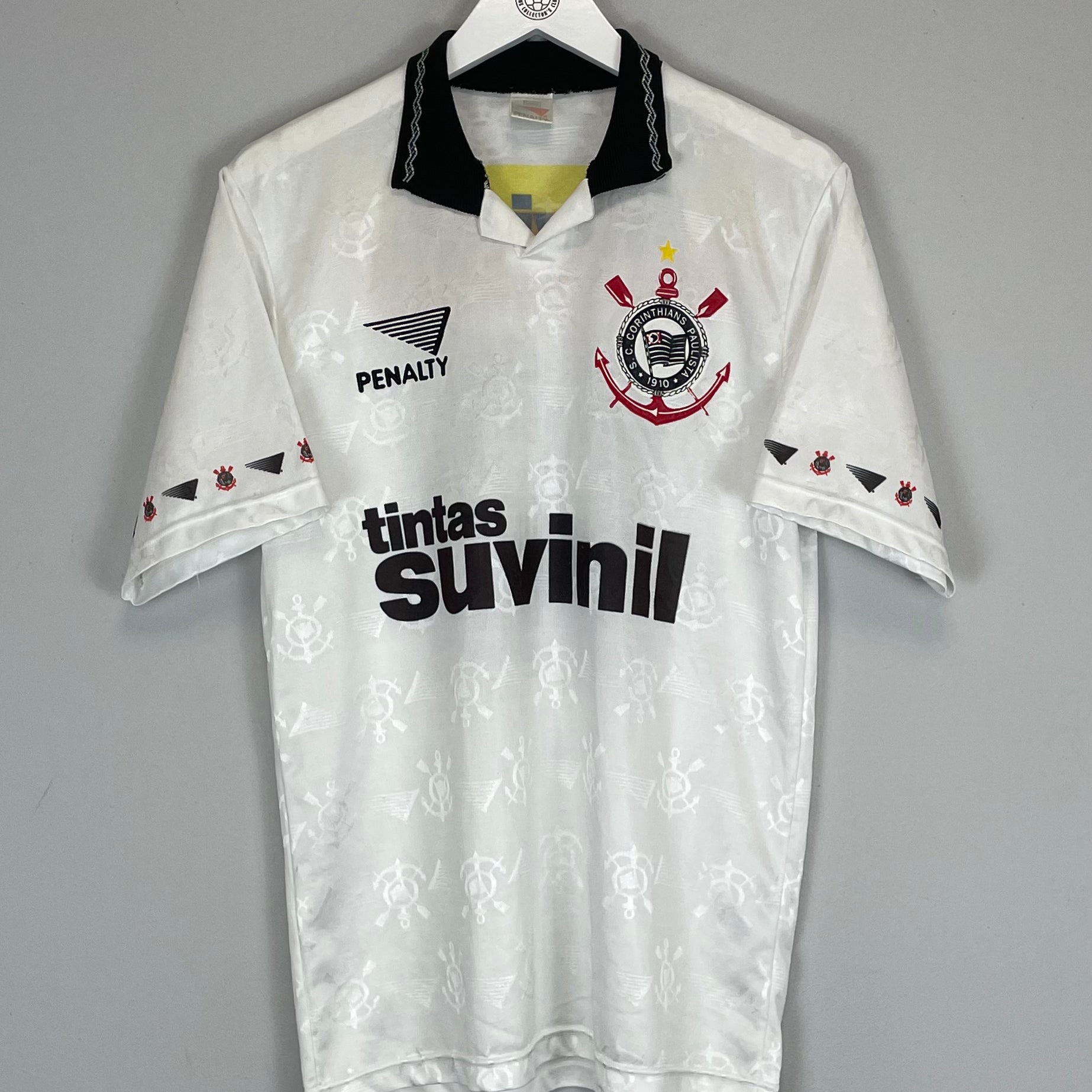 Shop 1995 CORINTHIANS #10 HOME SHIRT (M) PENALTY, classic football shirts, vintage football shirts & retro soccer jerseys at Cult Kits
