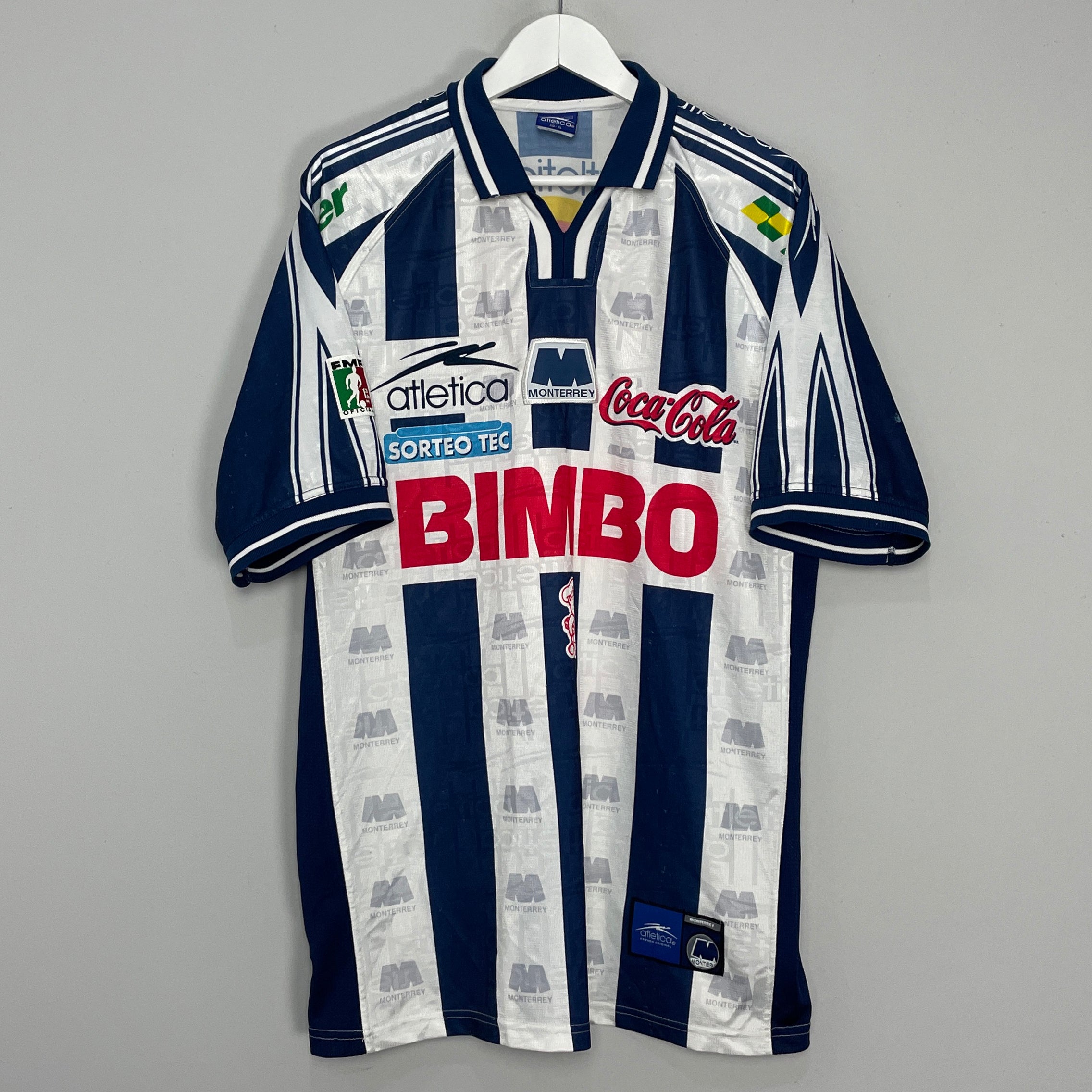 Shop 1999/00 MONTERREY HOME SHIRT (XL) ATETICA, classic football shirts, vintage football shirts & retro soccer jerseys at Cult Kits