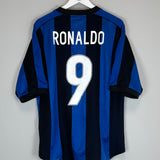 Shop 1999/00 INTER MILAN RONALDO #9 HOME SHIRT (L) NIKE, classic football shirts, vintage football shirts & retro soccer jerseys at Cult Kits