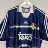 Shop 1998/00 REAL MADRID GUTI #14 AWAY SHIRT (M) ADIDAS, classic football shirts, vintage football shirts & retro soccer jerseys at Cult Kits