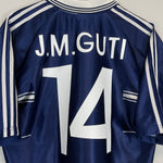 Shop 1998/00 REAL MADRID GUTI #14 AWAY SHIRT (M) ADIDAS, classic football shirts, vintage football shirts & retro soccer jerseys at Cult Kits