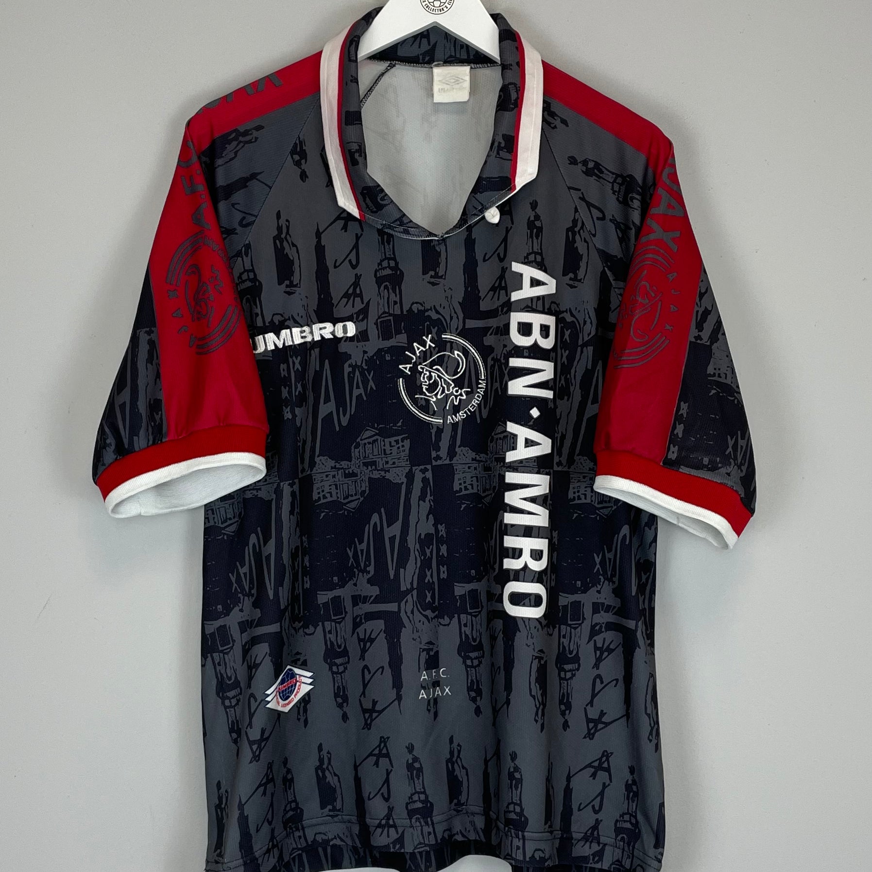 Shop 1996/97 AJAX AWAY SHIRT (L) UMBRO, classic football shirts, vintage football shirts & retro soccer jerseys at Cult Kits