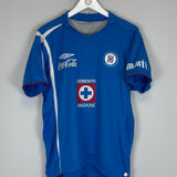 Shop 2007/08 CRUZ AZUL HOME SHIRT (M) UMBRO, classic football shirts, vintage football shirts & retro soccer jerseys at Cult Kits