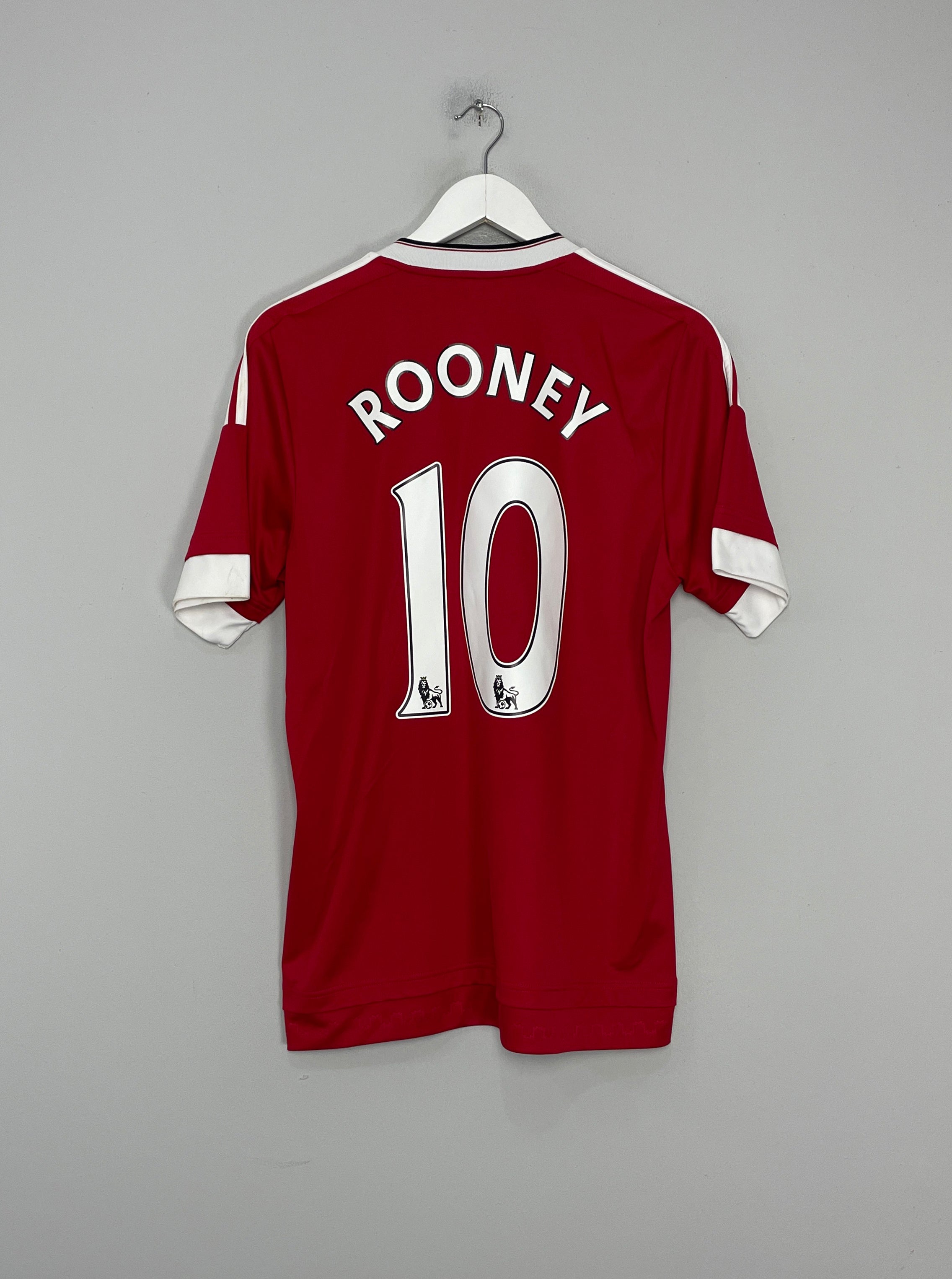 Shop 2015/16 MANCHESTER UNITED ROONEY #10 HOME SHIRT (M) ADIDAS, classic football shirts, vintage football shirts & retro soccer jerseys at Cult Kits