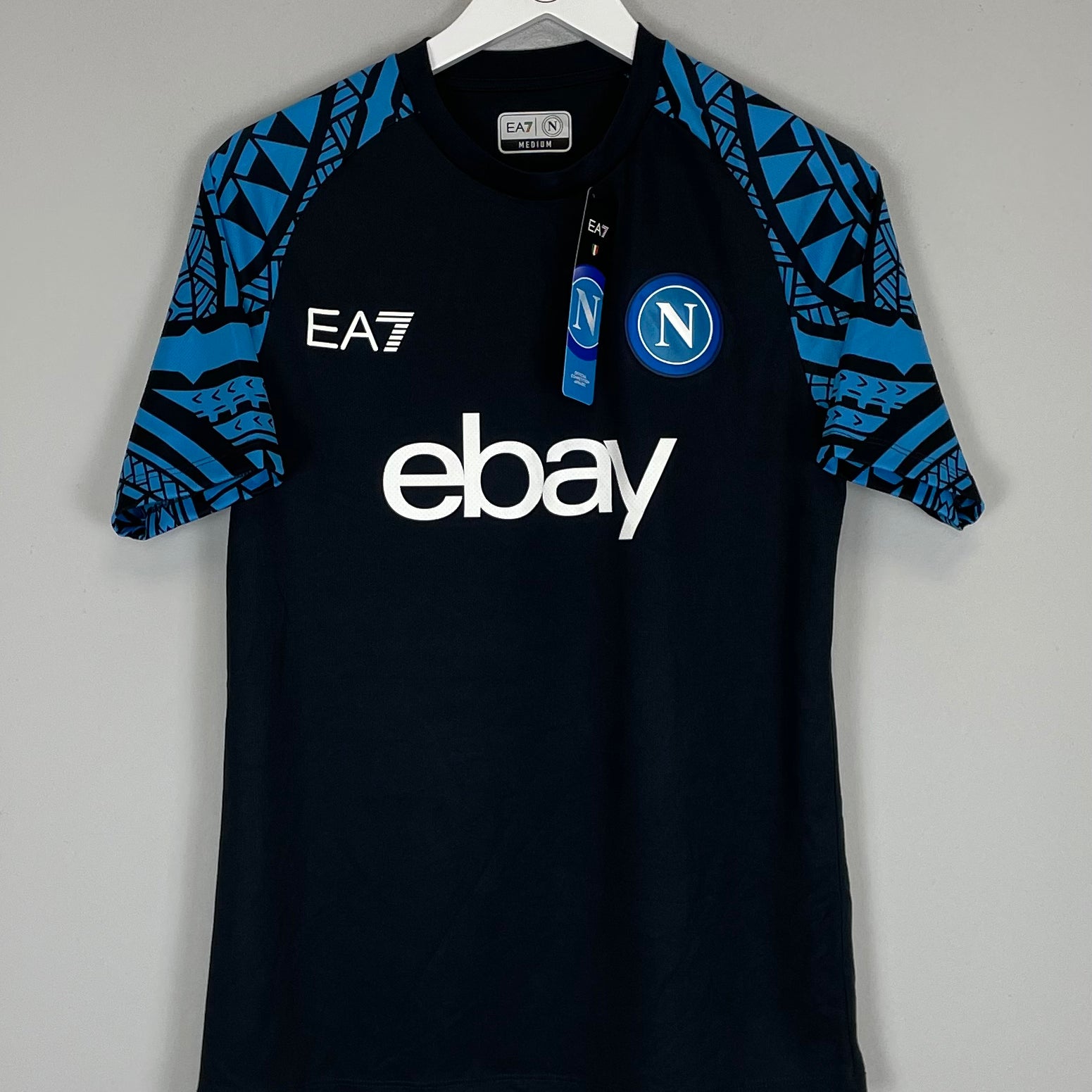 Shop 2023/24 Napoli *BNWT* Training Shirt (Multiple Sizes) EA7, classic football shirts, vintage football shirts & retro soccer jerseys at Cult Kits