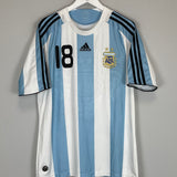 2007/09 ARGENTINA MESSI #18 HOME SHIRT (L) ADIDAS