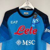 Shop 2022/23 NAPOLI *BNWT* HOME SHIRT (XL) EA7, classic football shirts, vintage football shirts & retro soccer jerseys at Cult Kits