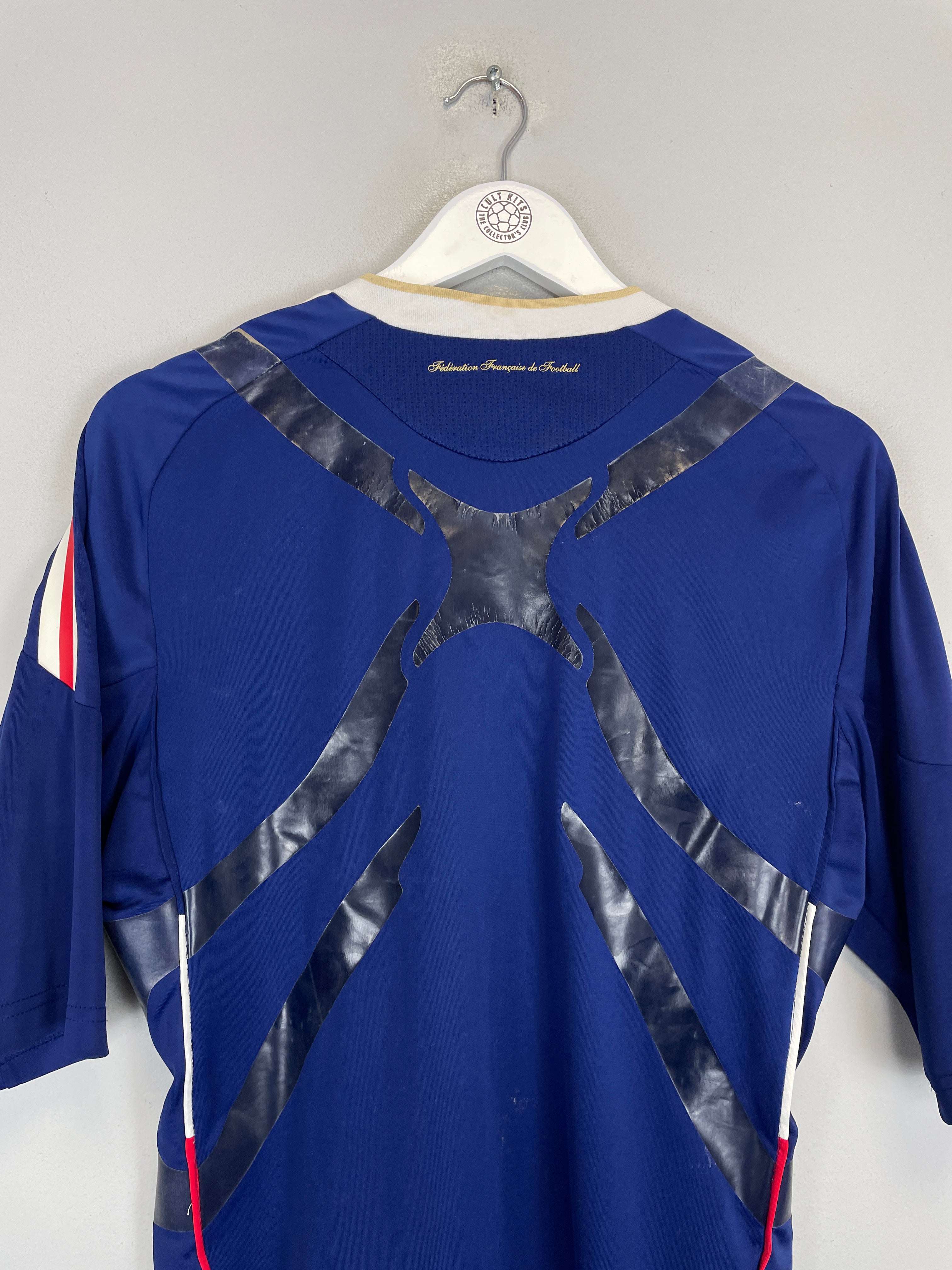 Shop 2009/10 FRANCE *PLAYER ISSUE* HOME SHIRT (L) ADIDAS, classic football shirts, vintage football shirts & retro soccer jerseys at Cult Kits