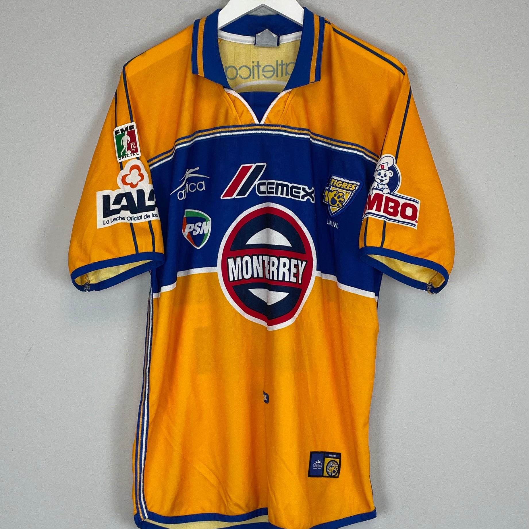 Shop 2000/01 TIGRES #84 HOME SHIRT (L) ATLETICA, classic football shirts, vintage football shirts & retro soccer jerseys at Cult Kits