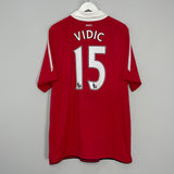 Shop 2010/11 MANCHESTER UNITED VIDIC #15 HOME SHIRT (XL) NIKE, classic football shirts, vintage football shirts & retro soccer jerseys at Cult Kits