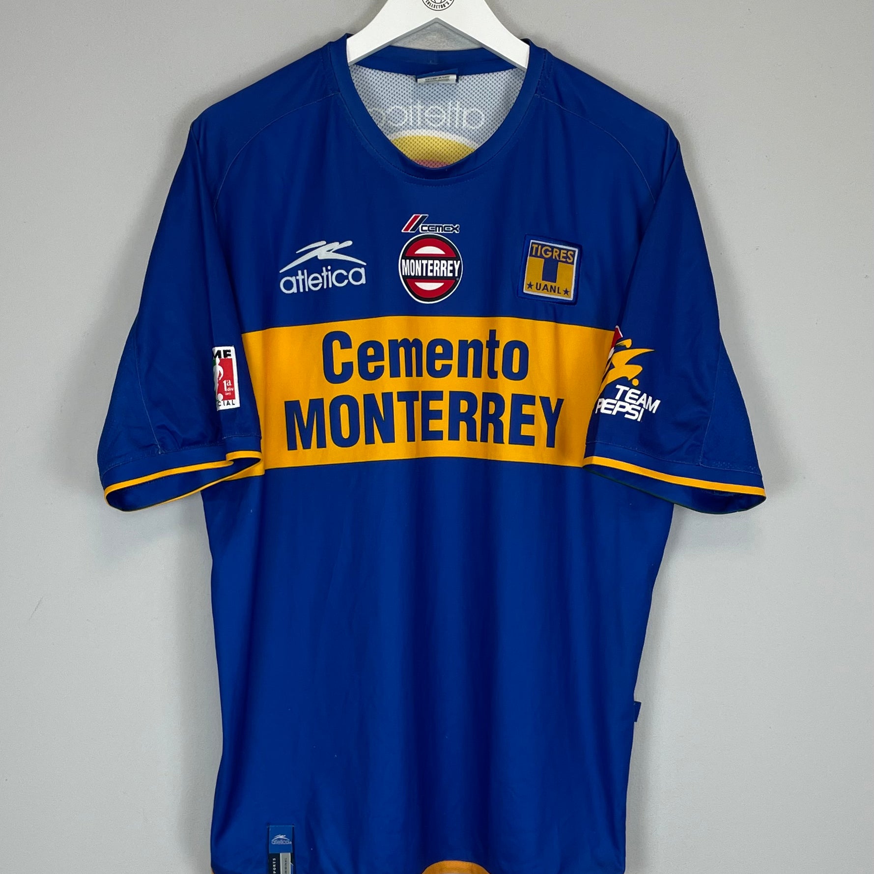 Shop 2002/03 TIGRES AWAY SHIRT (XL) ATLETICA, classic football shirts, vintage football shirts & retro soccer jerseys at Cult Kits