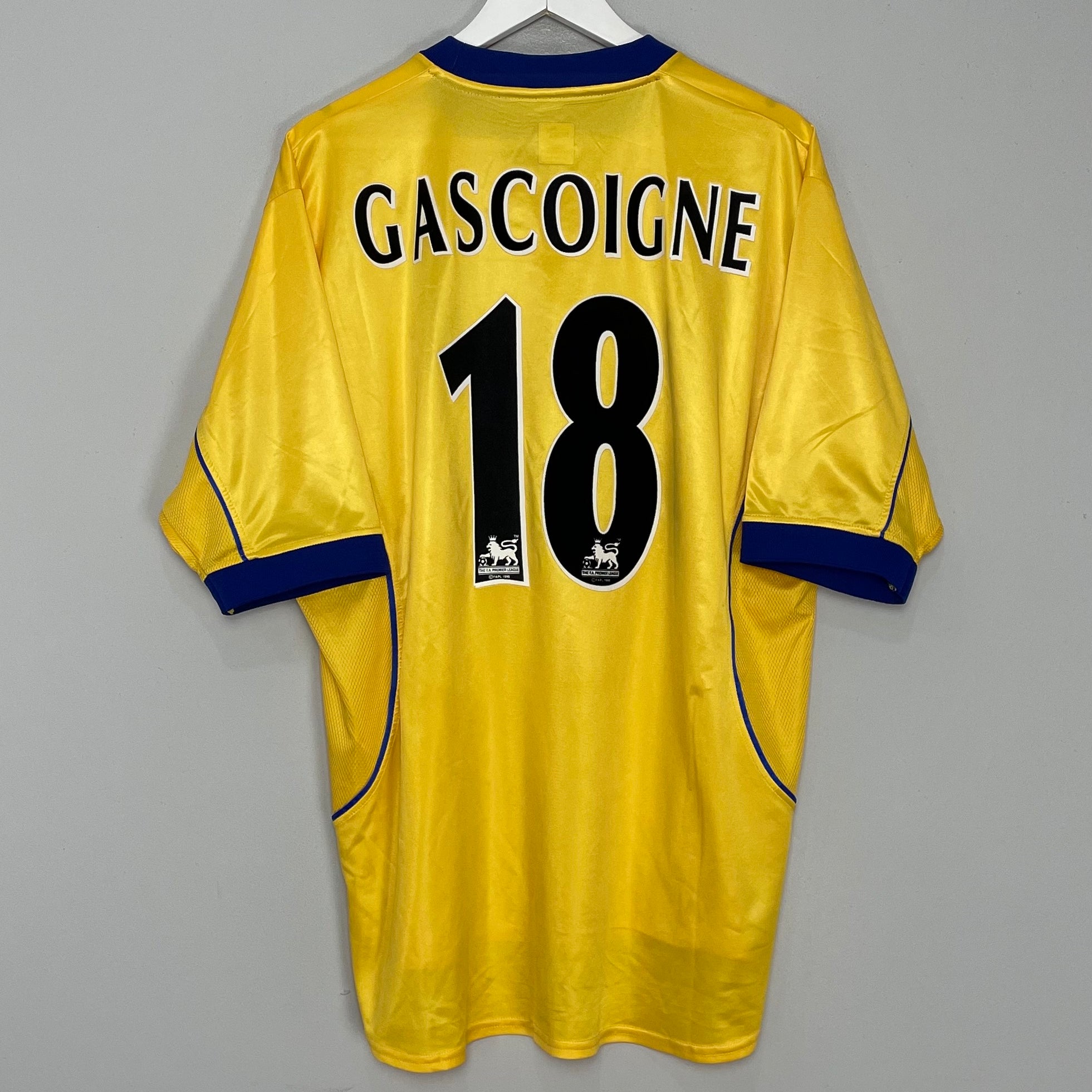 Shop 2000/01 EVERTON GASCOIGNE #18 AWAY SHIRT (XL) PUMA, classic football shirts, vintage football shirts & retro soccer jerseys at Cult Kits