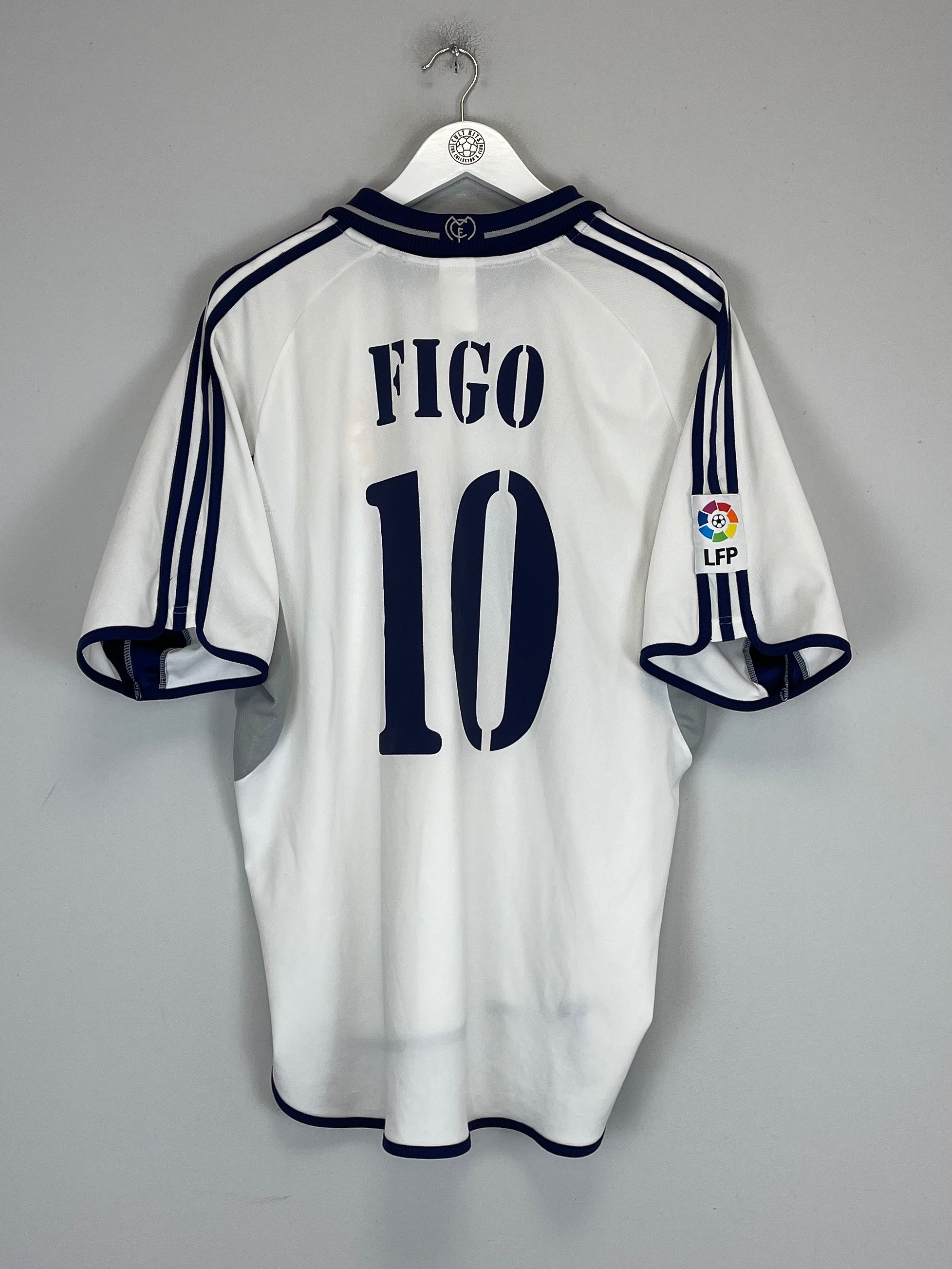 Shop 2000/01 REAL MADRID FIGO #10 HOME SHIRT (XL) ADIDAS, classic football shirts, vintage football shirts & retro soccer jerseys at Cult Kits