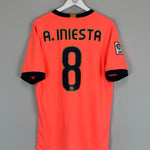 Shop 2009/10 BARCELONA INIESTA #8 AWAY SHIRT (L) NIKE, classic football shirts, vintage football shirts & retro soccer jerseys at Cult Kits