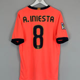Shop 2009/10 BARCELONA INIESTA #8 AWAY SHIRT (L) NIKE, classic football shirts, vintage football shirts & retro soccer jerseys at Cult Kits
