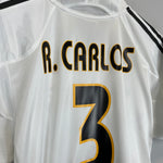 Shop 2004/05 REAL MADRID R.CARLOS #3 HOME SHIRT (M) ADIDAS, classic football shirts, vintage football shirts & retro soccer jerseys at Cult Kits