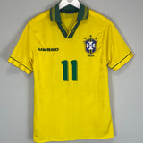 1994 BRAZIL ROMARIO #11 HOME SHIRT (S) UMBRO
