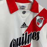 Shop 1999/00 RIVER PLATE #10 HOME SHIRT (M) ADIDAS, classic football shirts, vintage football shirts & retro soccer jerseys at Cult Kits
