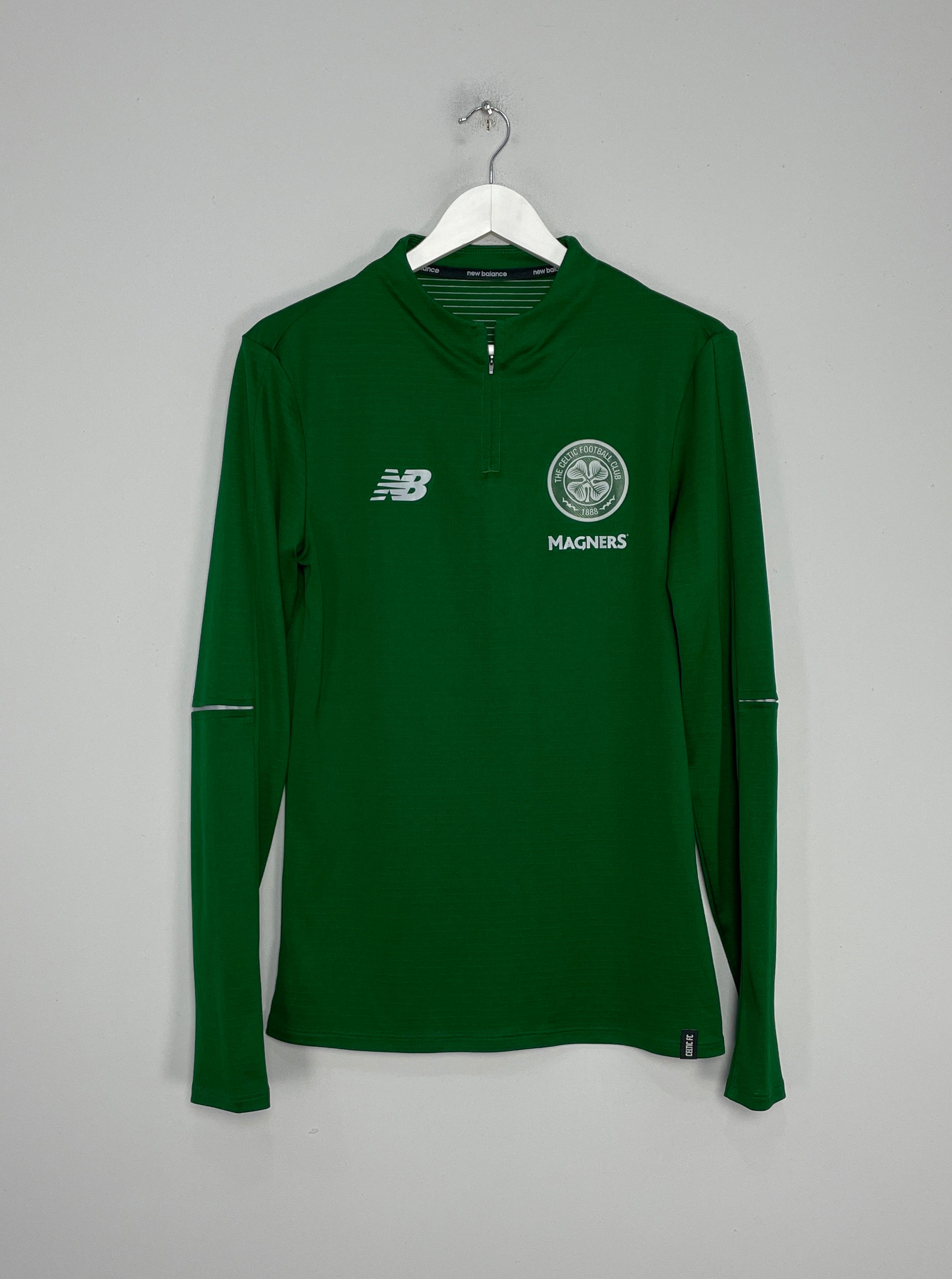Shop 2015/16 CELTIC 1/4 ZIP TRACKSUIT TOP (M) NEW BALANCE, classic football shirts, vintage football shirts & retro soccer jerseys at Cult Kits