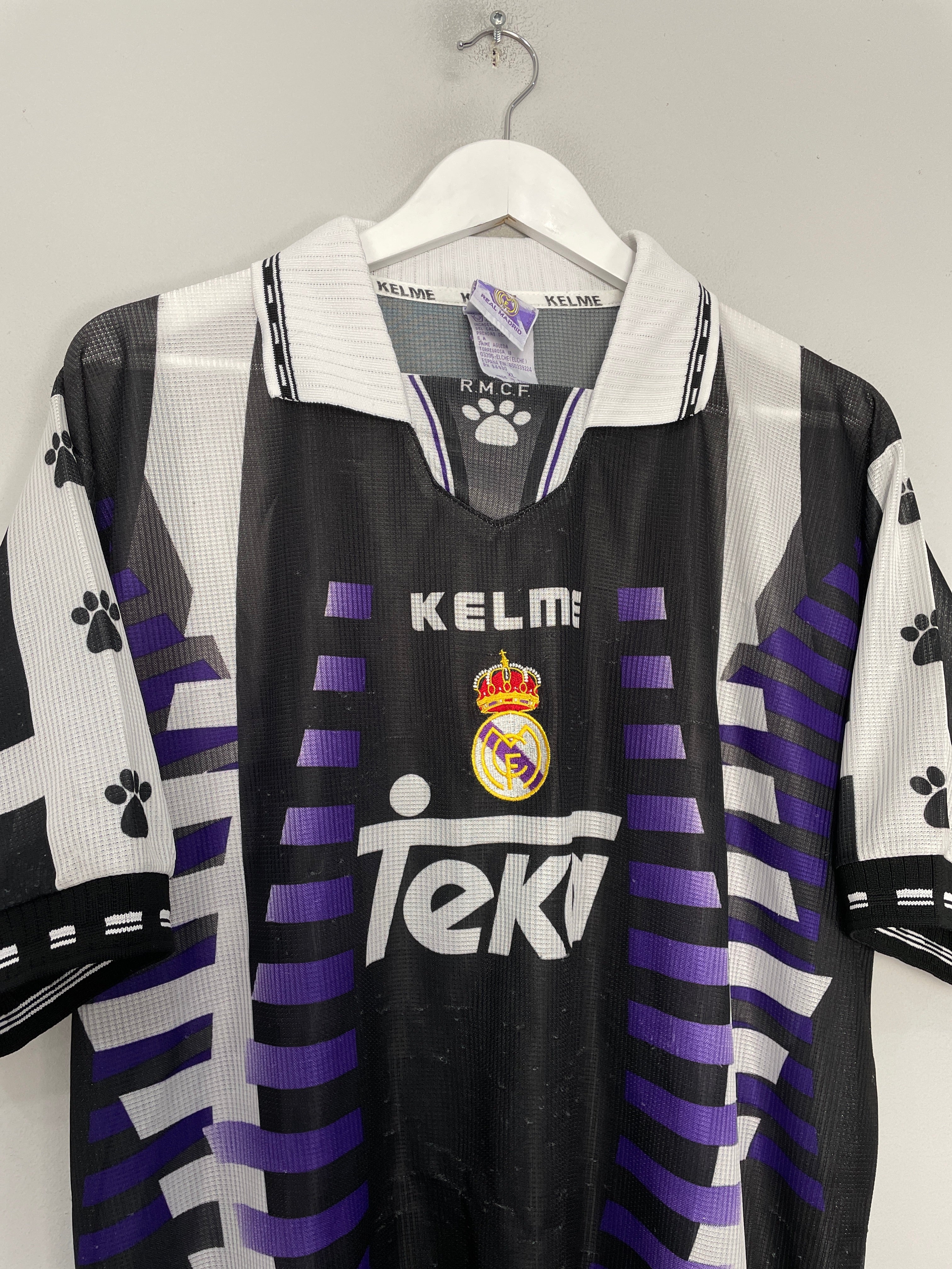 Shop 1997/98 REAL MADRID THIRD SHIRT (XL) KELME, classic football shirts, vintage football shirts & retro soccer jerseys at Cult Kits