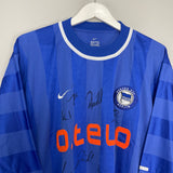 2000/01 HERTHA BERLIN *SQUAD SIGNED* BNWT HOME SHIRT (XXL) NIKE
