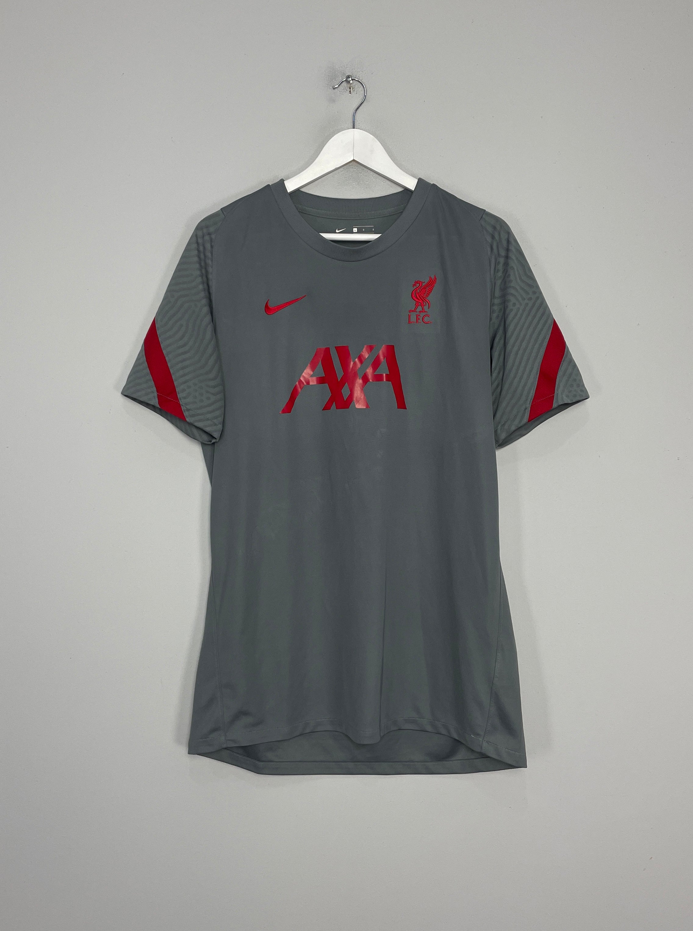 Shop 2020/21 LIVERPOOL TRAINING SHIRT (L) NIKE, classic football shirts, vintage football shirts & retro soccer jerseys at Cult Kits