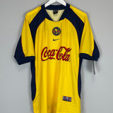 Shop 2001/02 CLUB AMERICA *BNWT* HOME SHIRT (L) NIKE, classic football shirts, vintage football shirts & retro soccer jerseys at Cult Kits